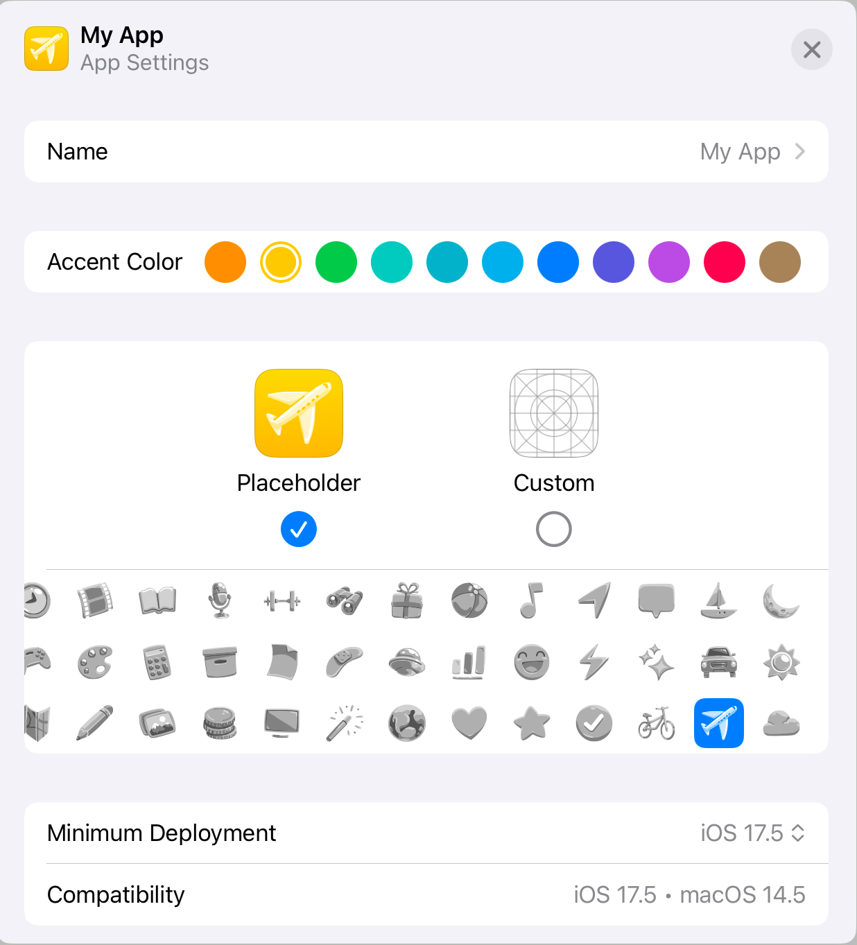 Icon and tint editor