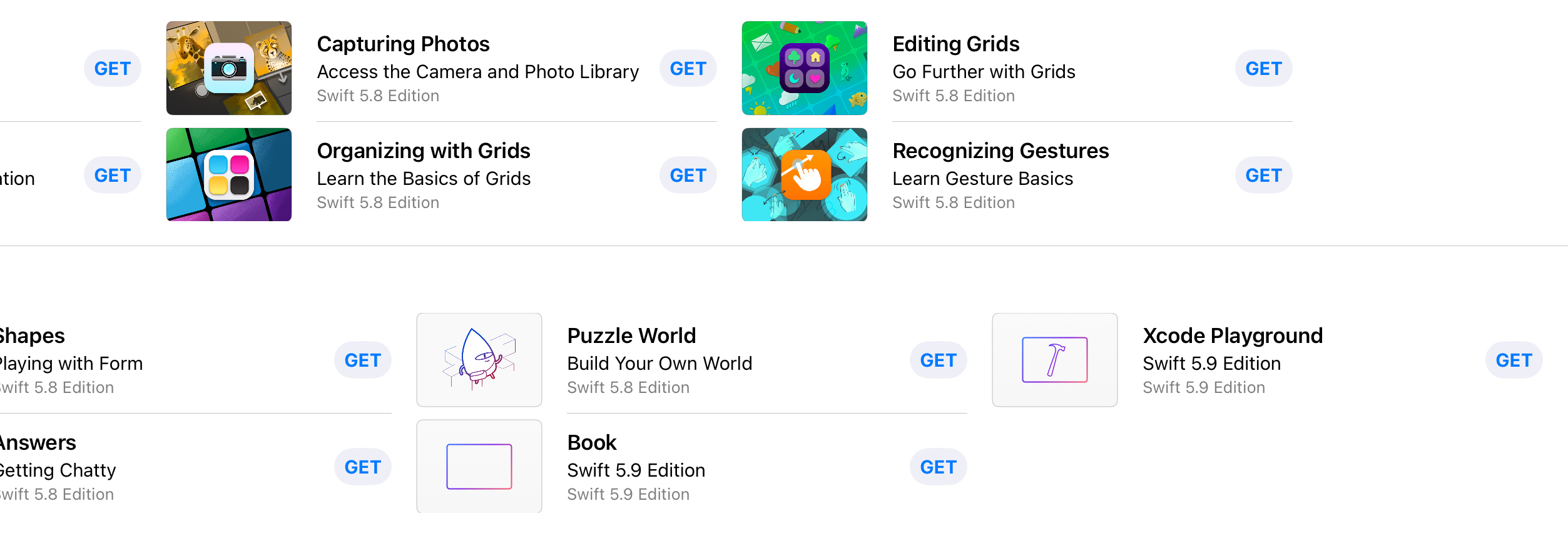 Playground and Book exclusively use Swift 5.9